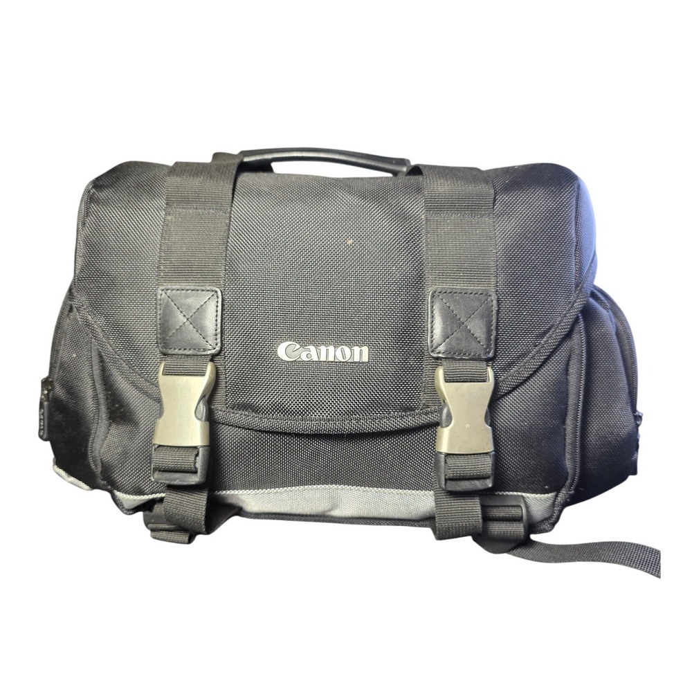 Canon DSLR Camera Bag Black Ballistic Nylon Padded Shoulder Case with Dividers